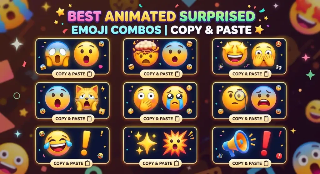 Best Animated Surprised Emoji Combos, Copy & Paste