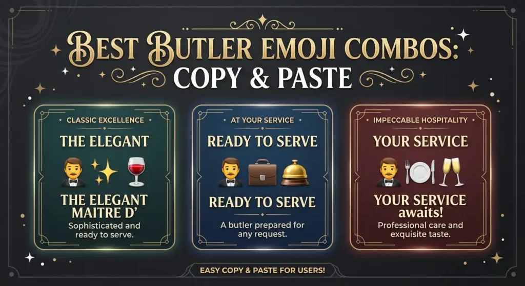 Best Butler Emoji Combos: Copy & Paste