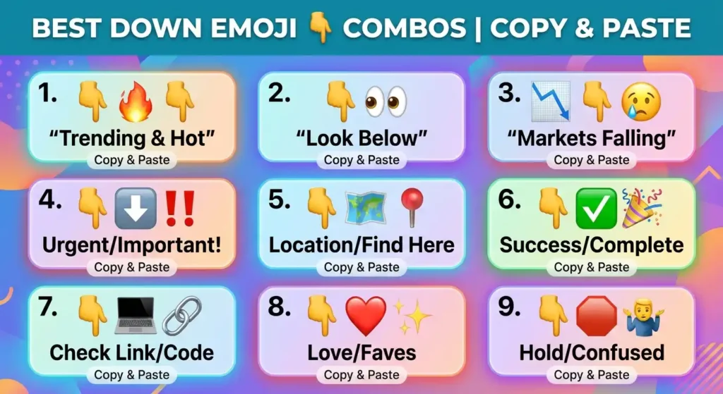 Best Down Emoji π Combos, Copy & Paste