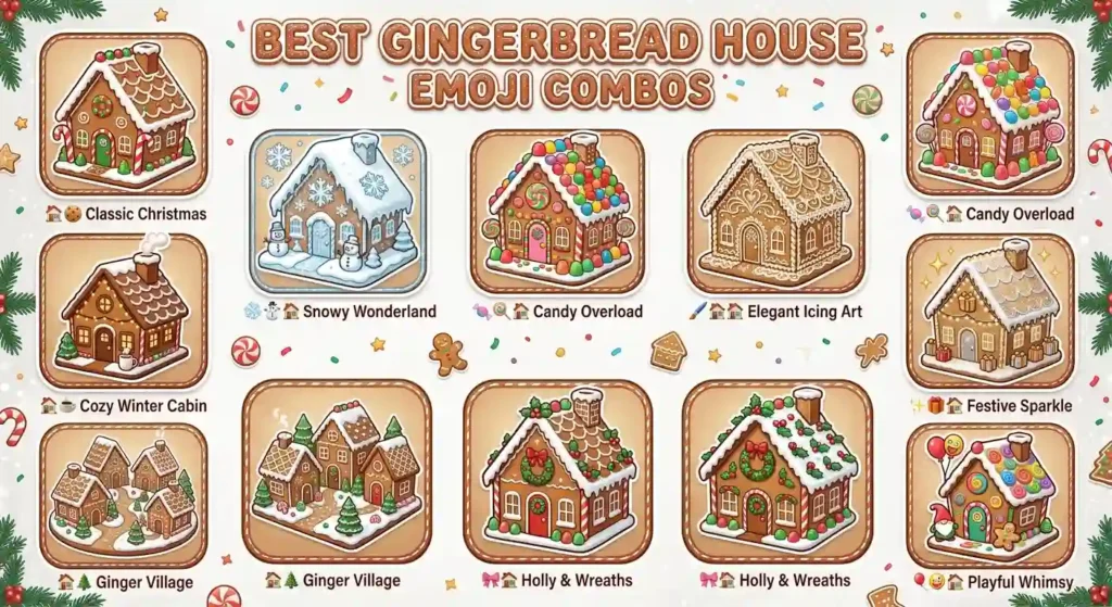 Best Gingerbread House Emoji Combos β Copy & Paste