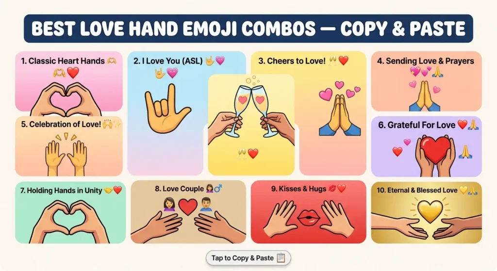 Best Love Hand Emoji Combos β Copy & Paste