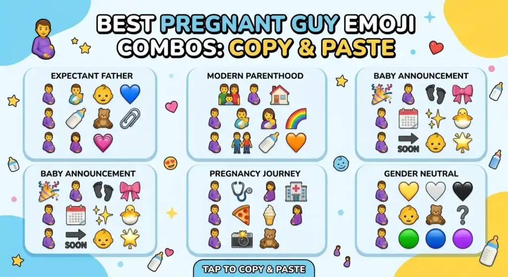 Best Pregnant Guy Emoji Combos: Copy & Paste