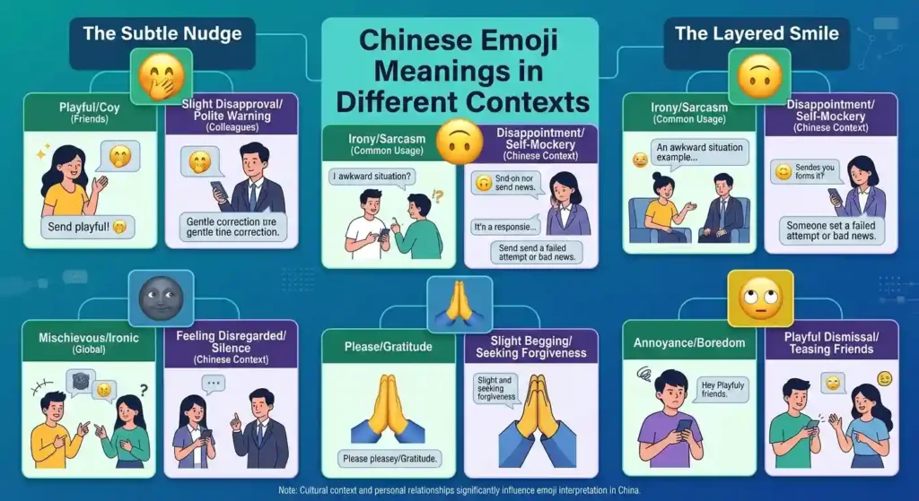 Chinese Emoji Meanings in Different Contexts