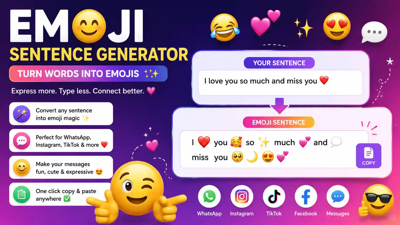 emoji sentence generator