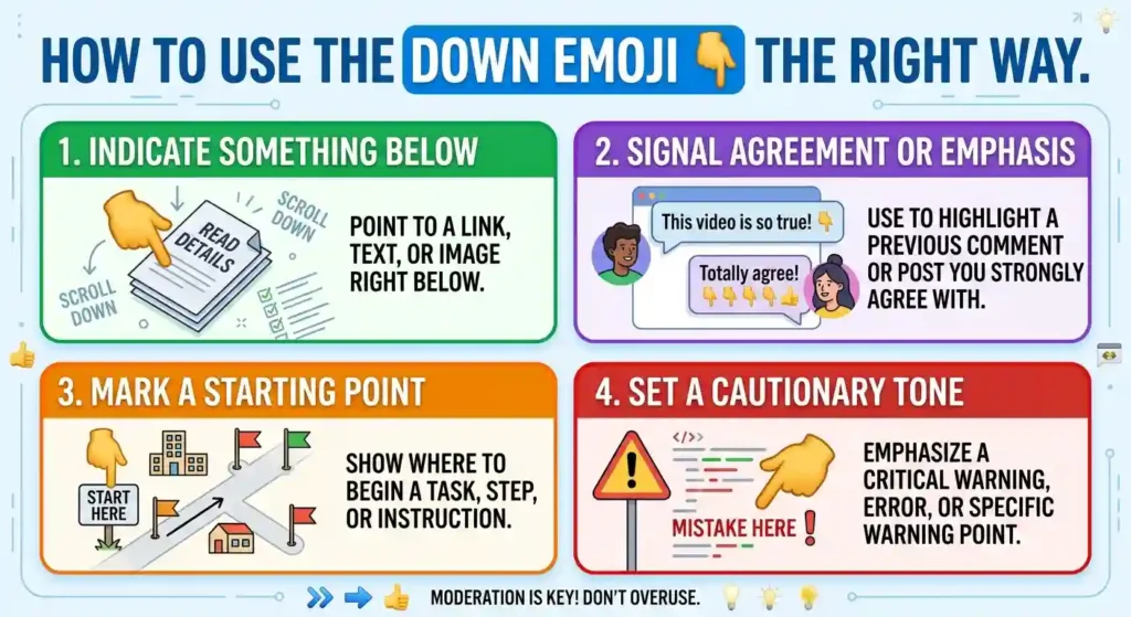How to Use Down Emoji π the Right Way