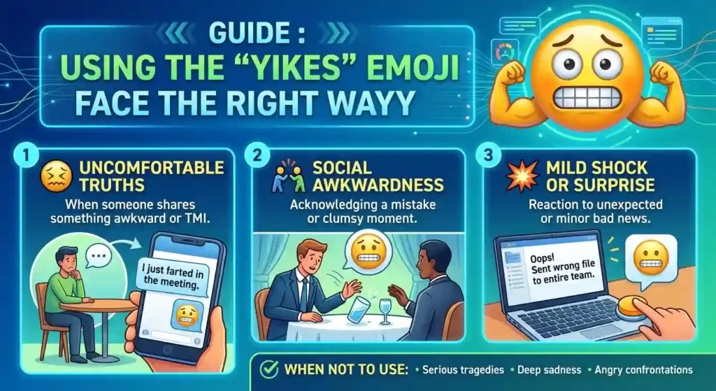 How to Use the Yikes Emoji Face the Right Way