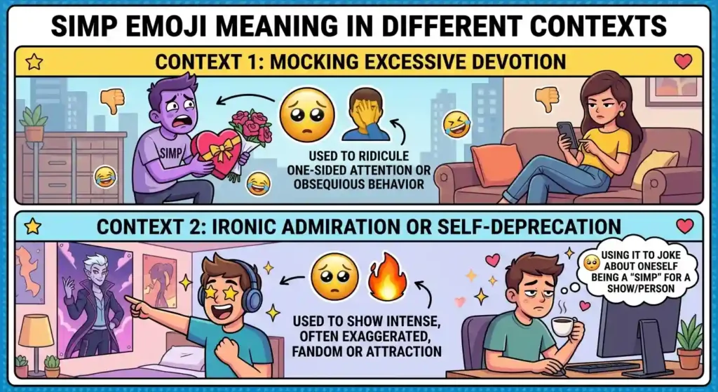 Simp Emoji Meaning in Different Contexts 