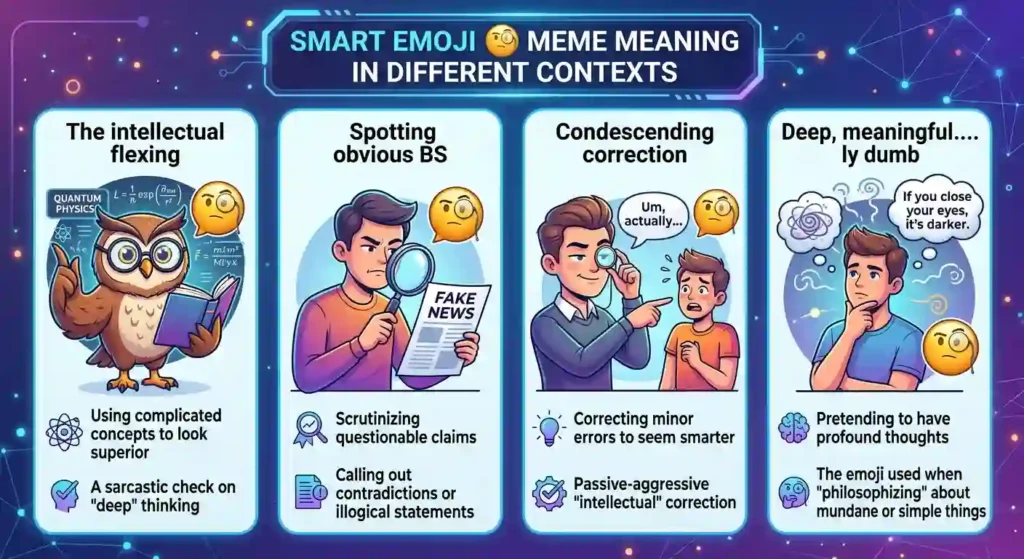 Smart Emoji Meme Meaning in Different Contexts
