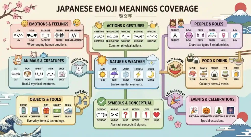 What Do Japanese Emoji Meanings Cover