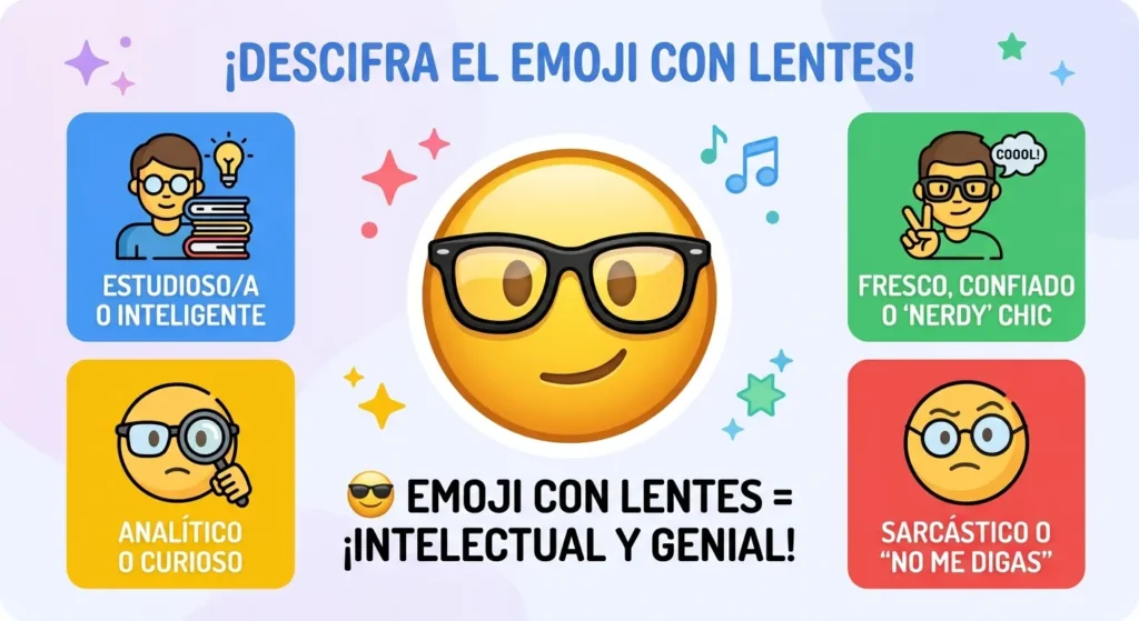 What Does Emoji con Lentes Mean