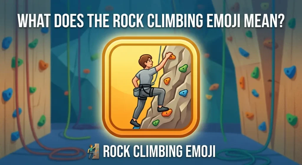What Does the Rock Climbing Emoji Mean
