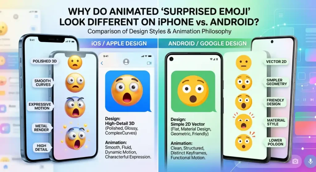Why Do Animated Surprised Emoji Look Different on iPhone and Android