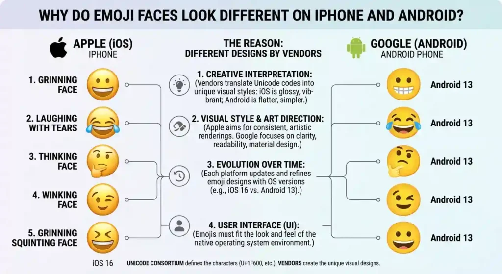 Why Do Emoji Faces Look Different on iPhone and Android