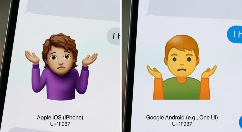 Why Does the Don't Know Emoji Look Different on iPhone and Android