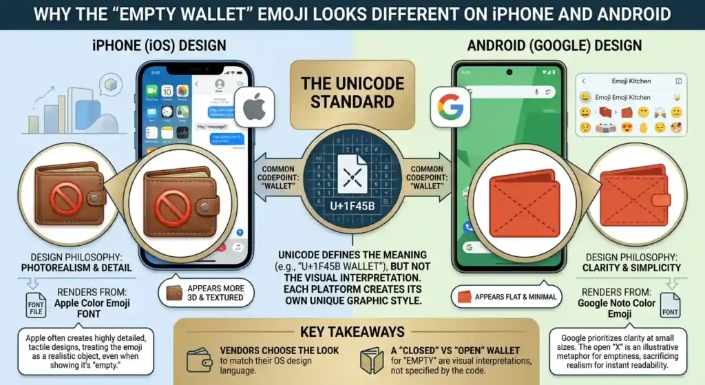 Why Does the Empty Wallet Emoji Look Different on iPhone and Android