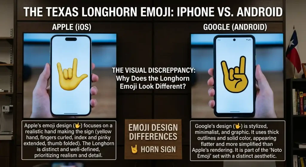 Why Does the Texas Longhorn Emoji Look Different on iPhone and Android