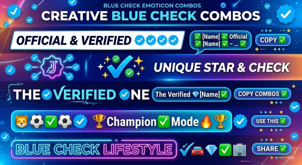 Best Blue Check Emoji Combos, Copy & Paste