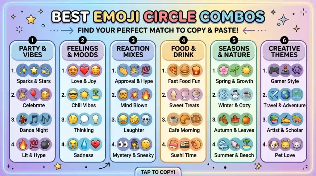 Best Emoji Circle Combos, Copy & Paste