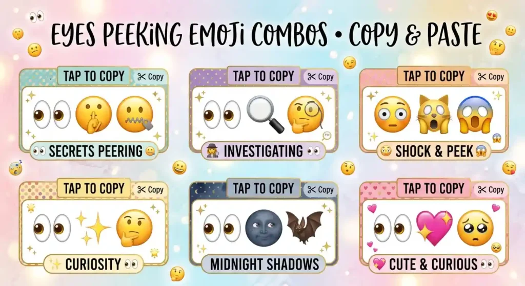 Best Eyes Peeking Emoji Combos, Copy & Paste