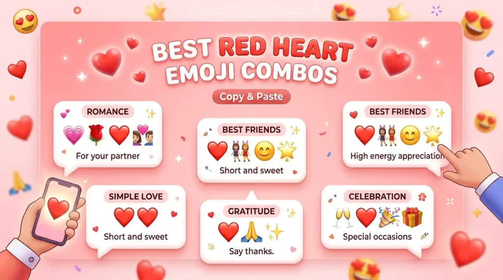Best Red Heart Emoji Combos - Copy & Paste