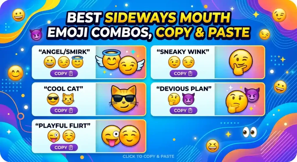 Best Sideways Mouth Emoji Combos, Copy & Paste