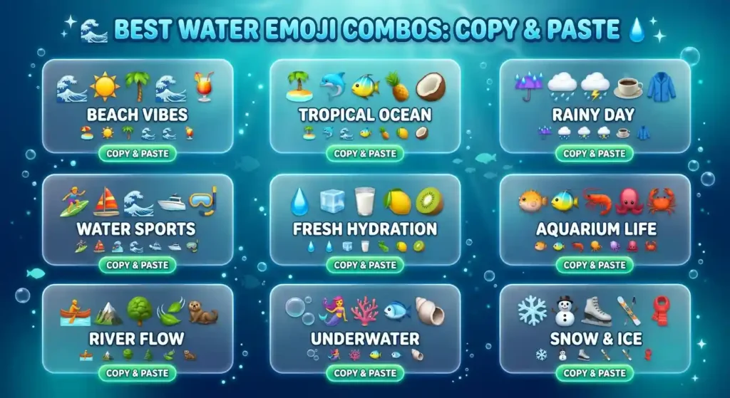 Best Water Emoji Combos: Copy & Paste