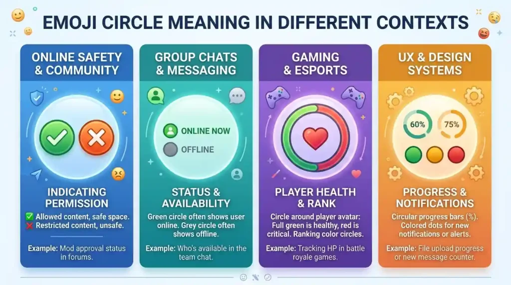 Emoji Circle Meaning in Different Contexts