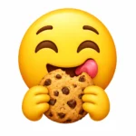 emoji eating cookie