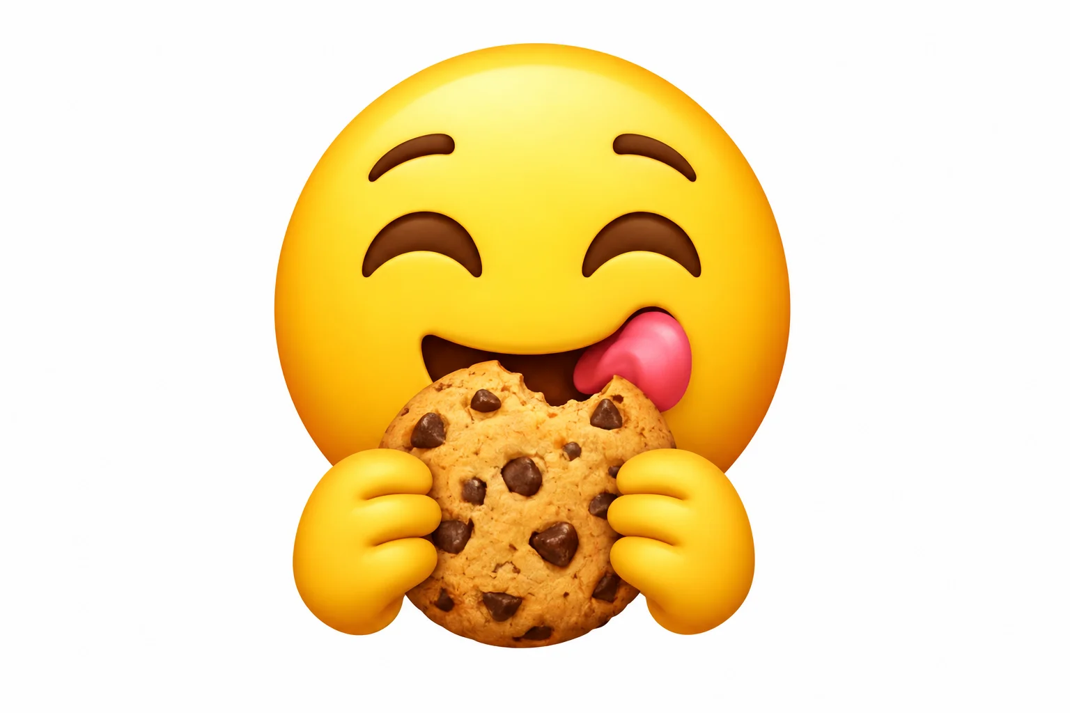 emoji eating cookie
