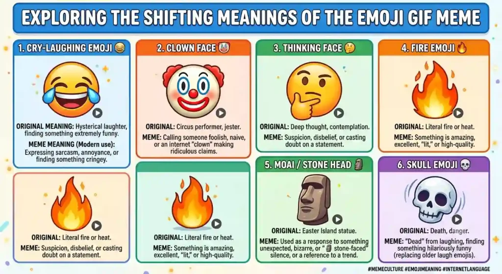 Emoji GIF Meme Meaning in Different Contexts