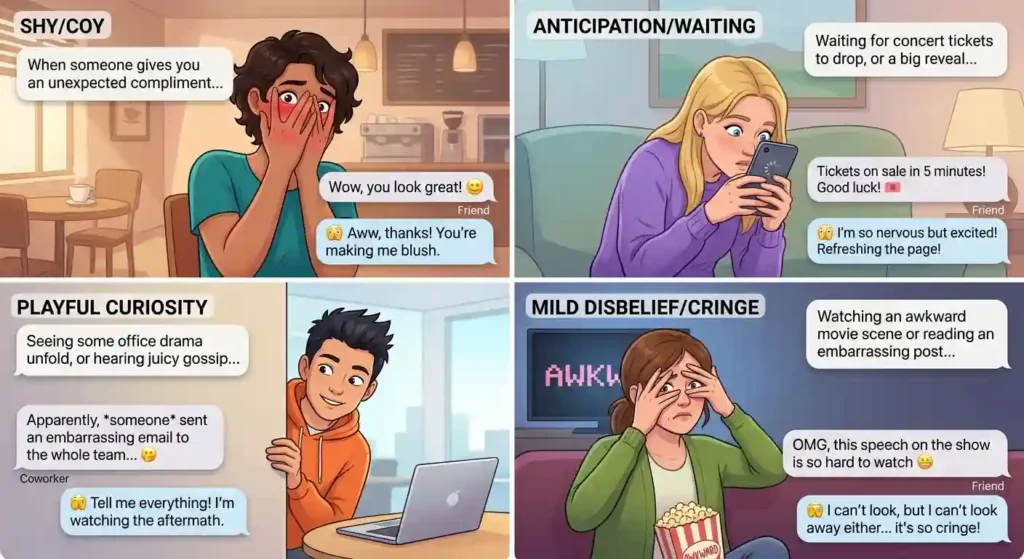 Eyes Peeking Emoji Meaning in Different Contexts