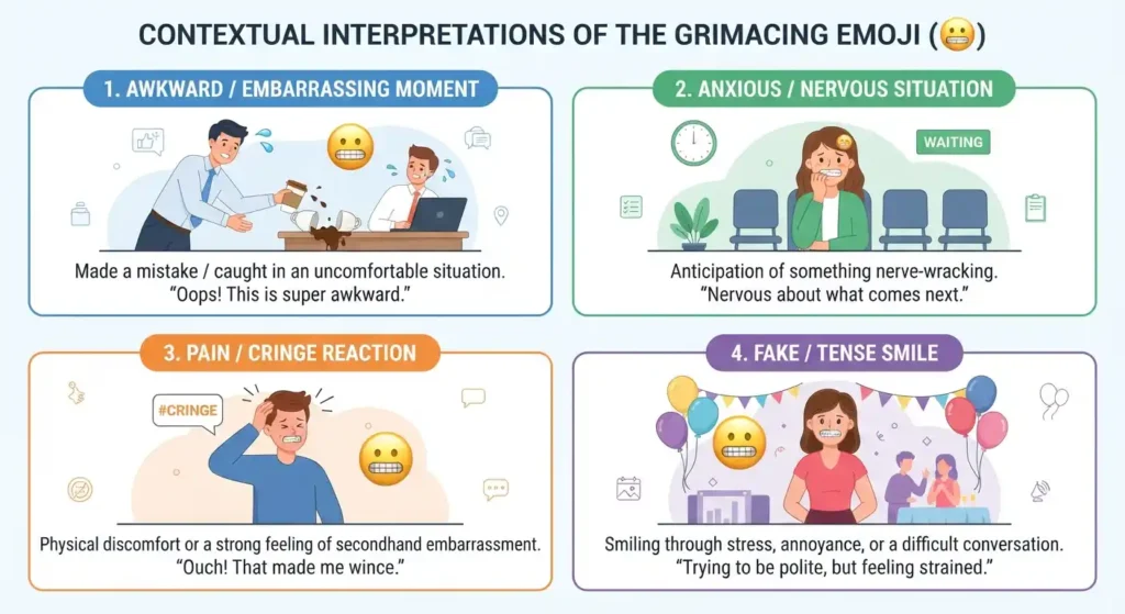 Grit Teeth Emoji Meaning in Different Contexts