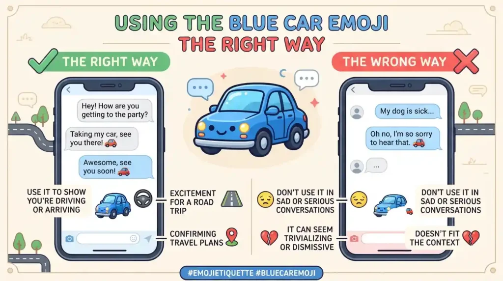 How to Use the Blue Car Emoji the Right Way