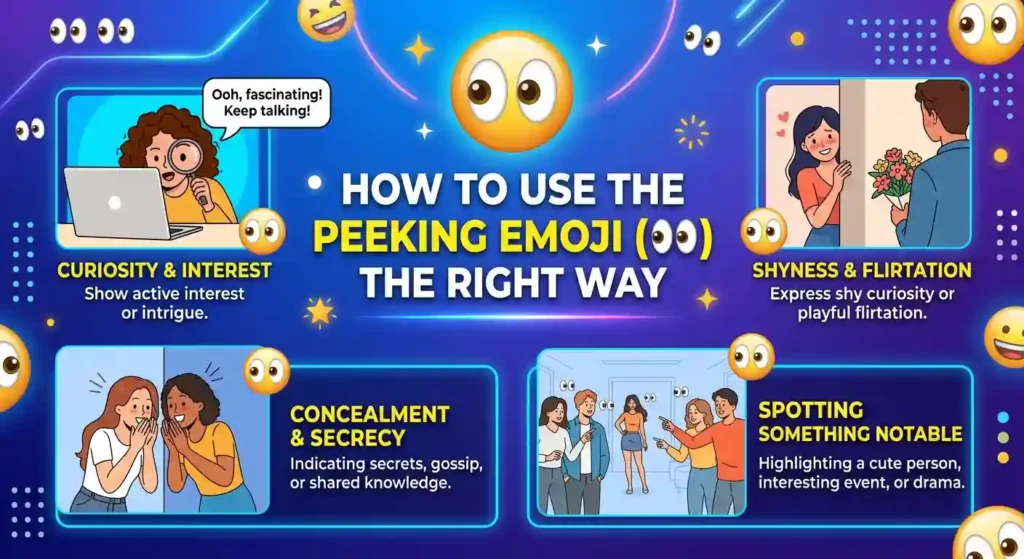 How to Use the Eyes Peeking Emoji the Right Way