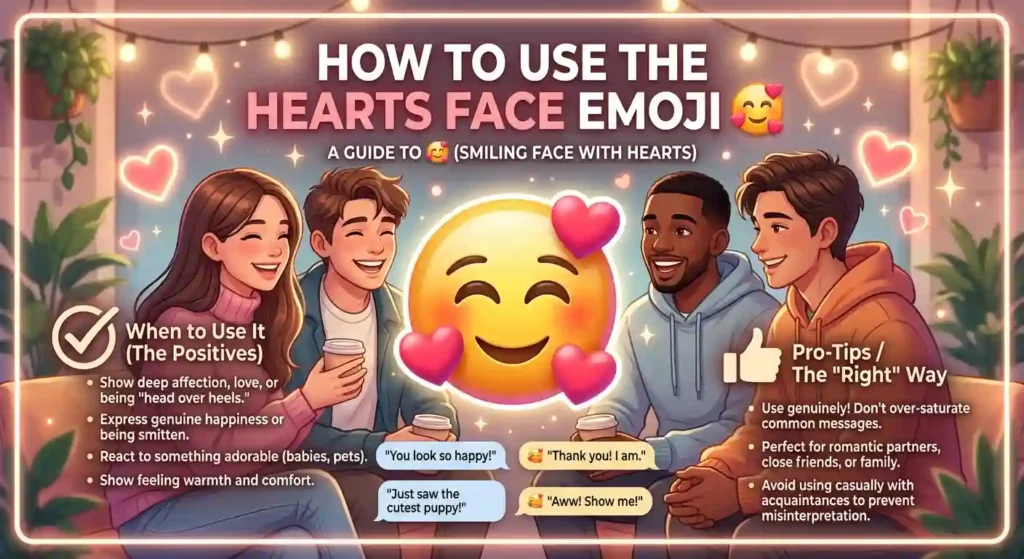 How to Use the Hearts Face Emoji the Right Way