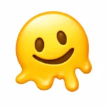 melting smile emoji