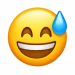 sweating emoji meme