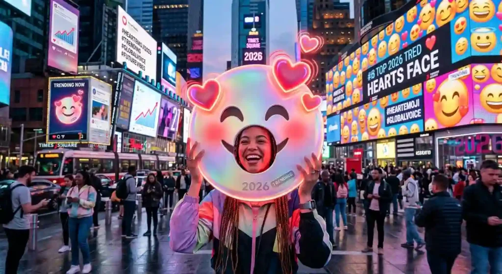 Trending Hearts Face Emoji in 2026