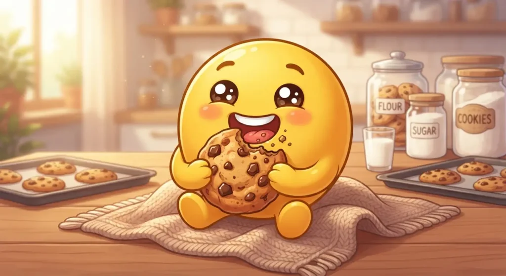 What Does Emoji Eating Cookie Mean