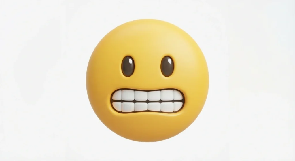 What Does the Grit Teeth Emoji Mean