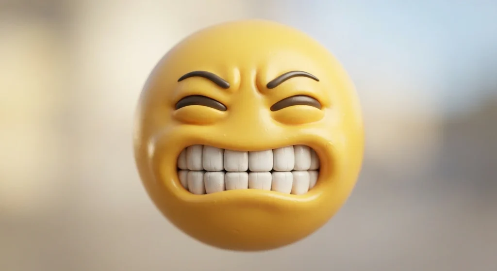 What Does the Grit Teeth Emoji Mean
