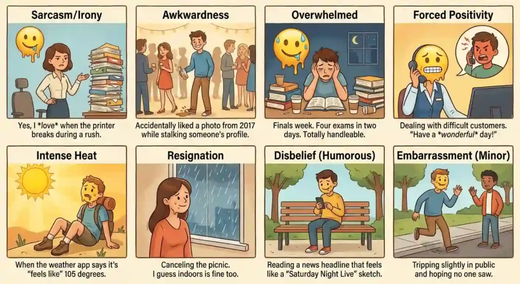 What Does the Melting Smile Emoji Mean