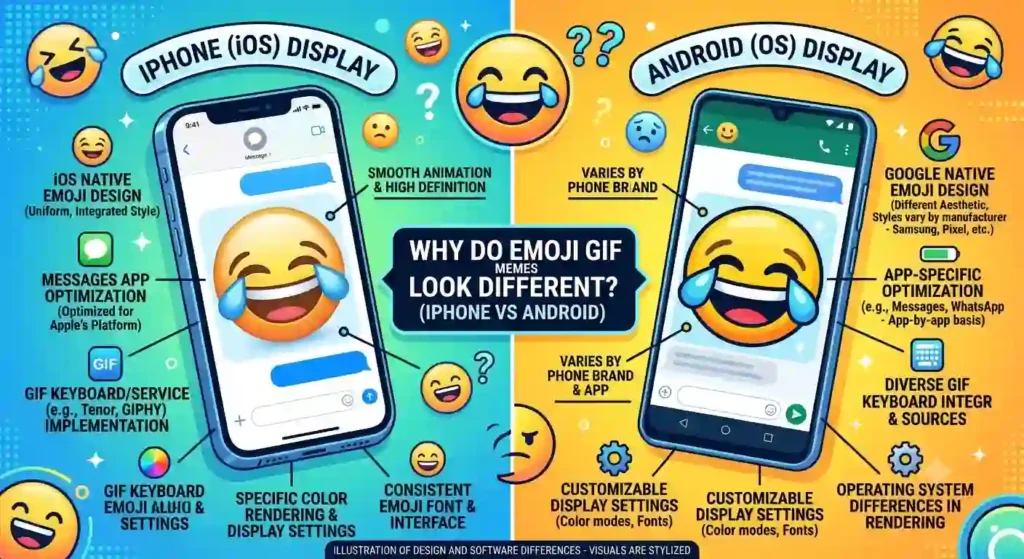Why Do Emoji GIF Memes Look Different on iPhone and Android