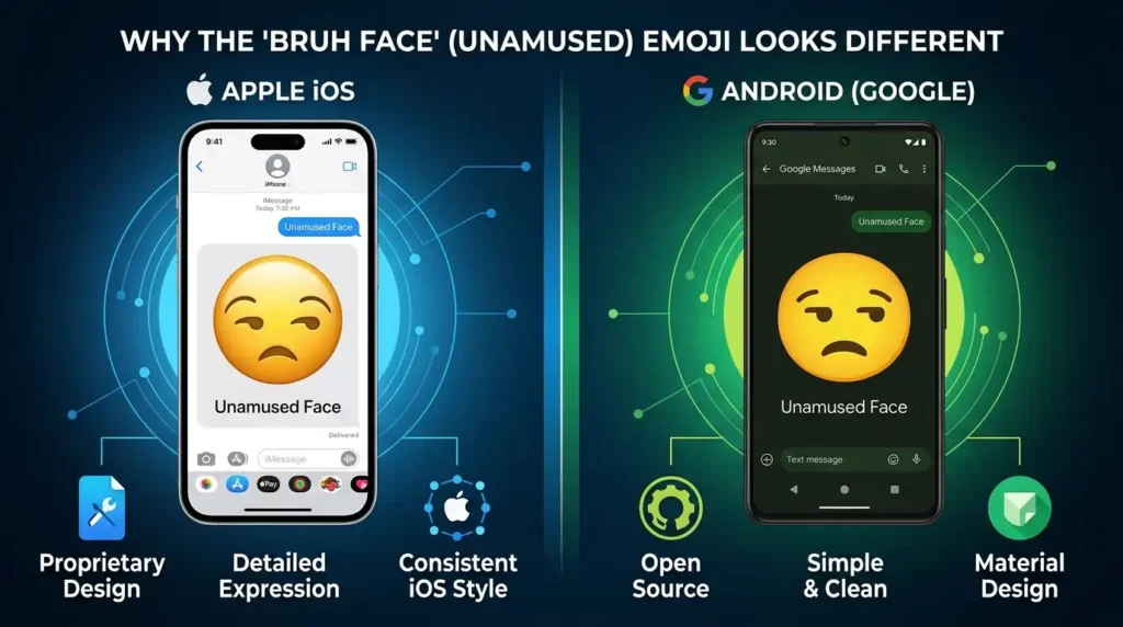 Why Does Bruh Face Emoji Look Different on iPhone and Android
