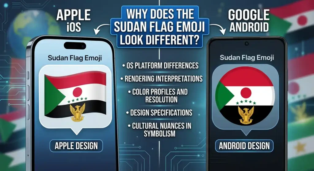 Why Does Sudan Flag Emoji Look Different on iPhone and Android