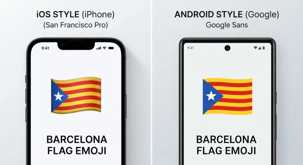 Why Does the Barcelona Flag Emoji Look Different on iPhone and Android