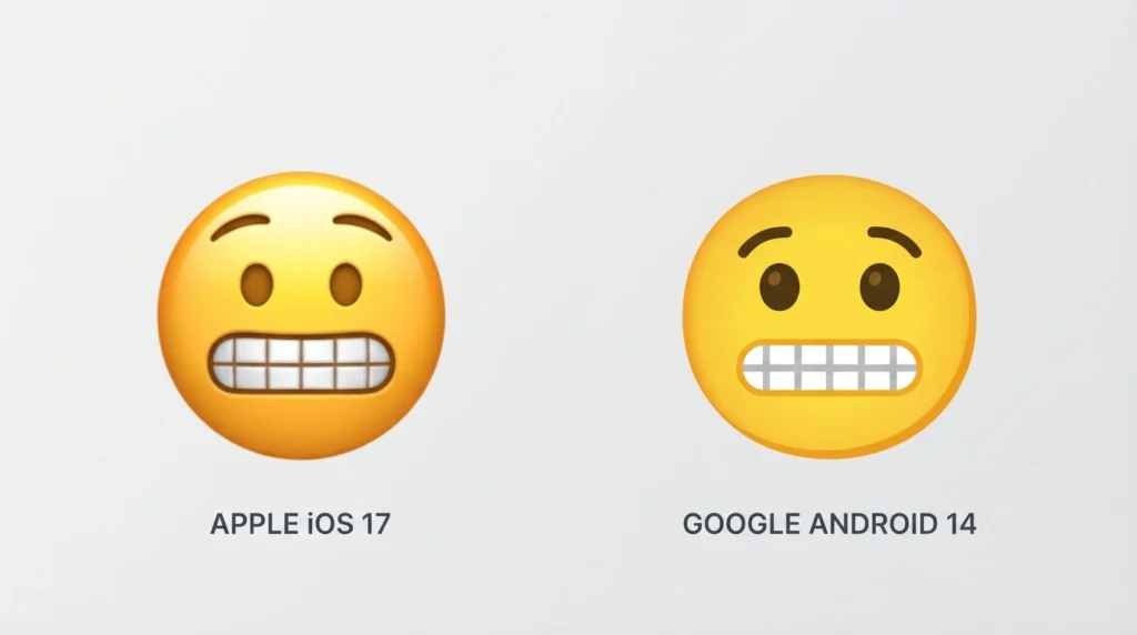 Why Does the Grit Teeth Emoji Look Different on iPhone and Android