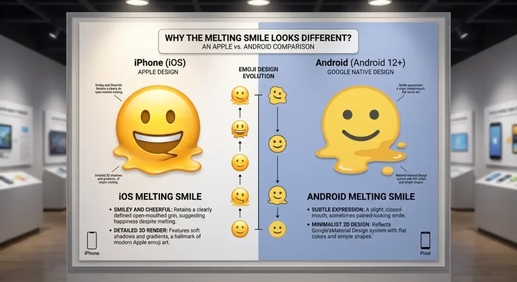 Why Does the Melting Smile Emoji Look Different on iPhone and Android