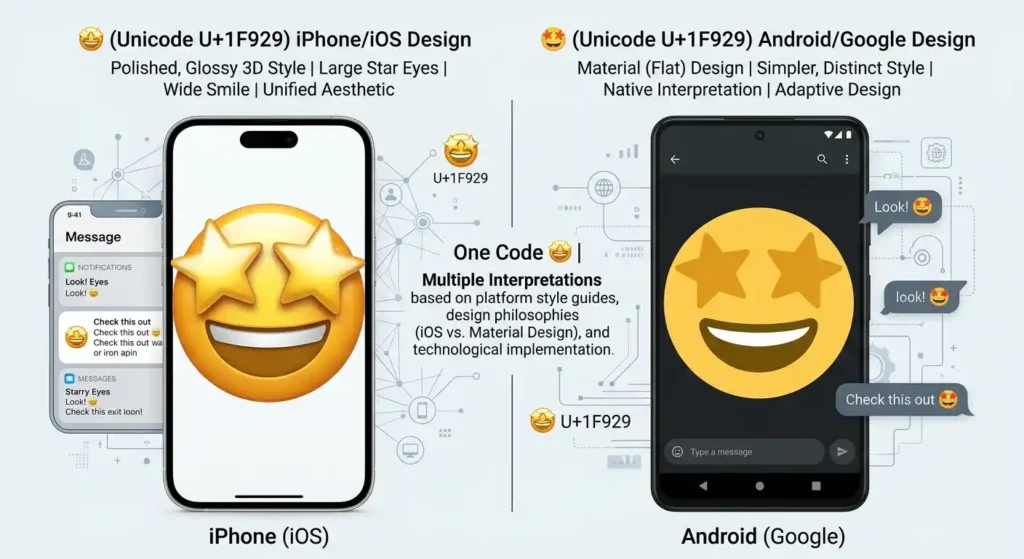 Why Does the Starry Eyes Emoji Look Different on iPhone and Android