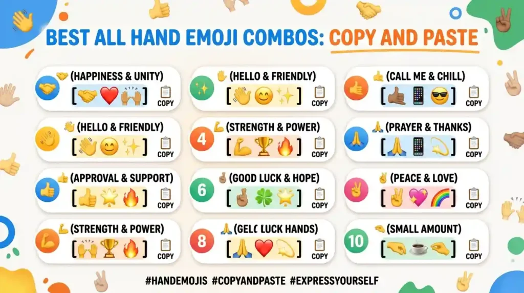 Best All Hand Emoji Combos: Copy and Paste
